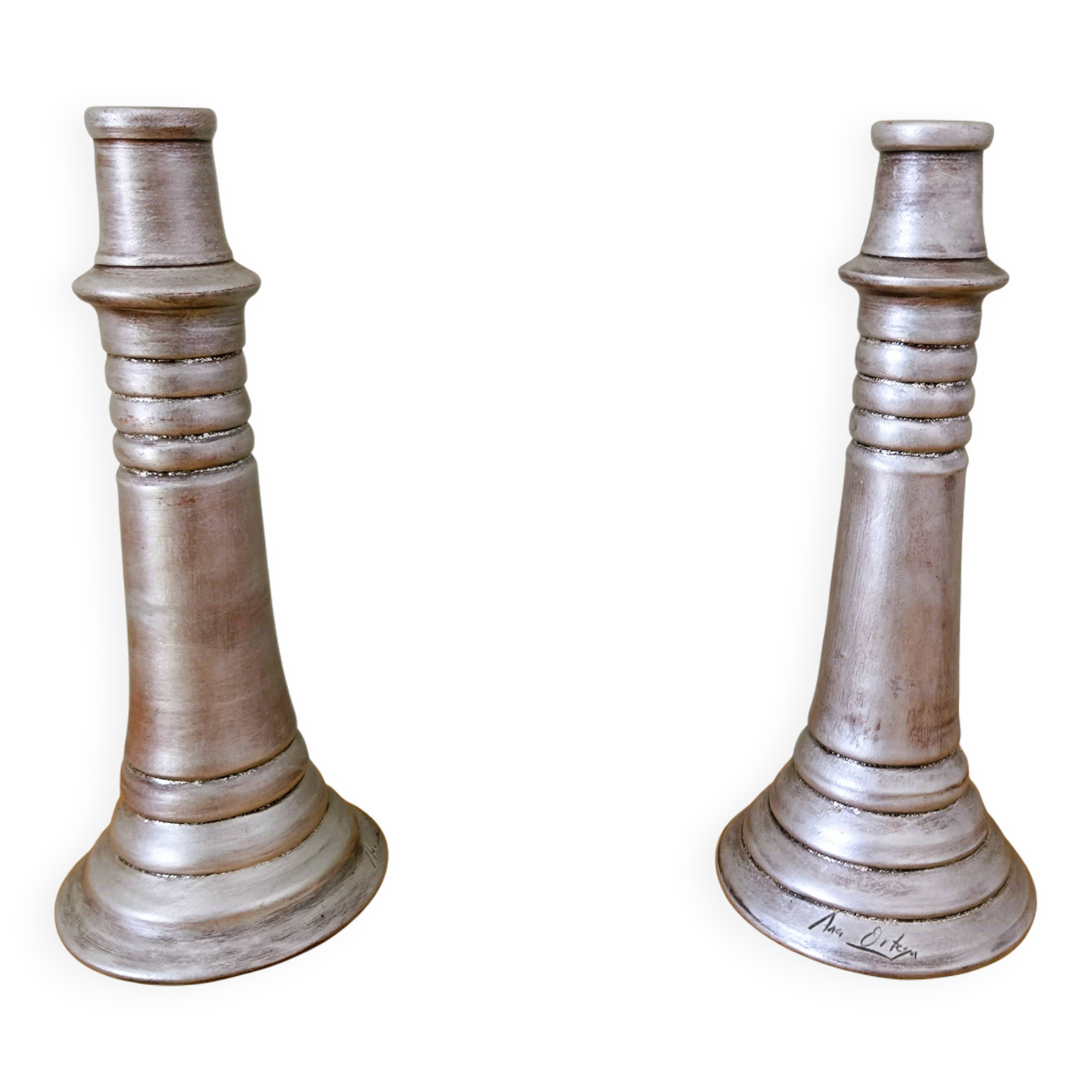 Pair of handmade candlesticks "Ana Ortéga"