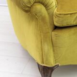 Pair of Mid-Century Modern Italian Velvet Armchairs, 1950s