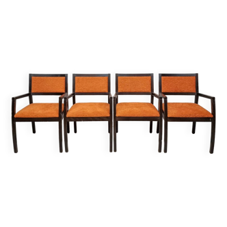 Set of four Art Deco chairs