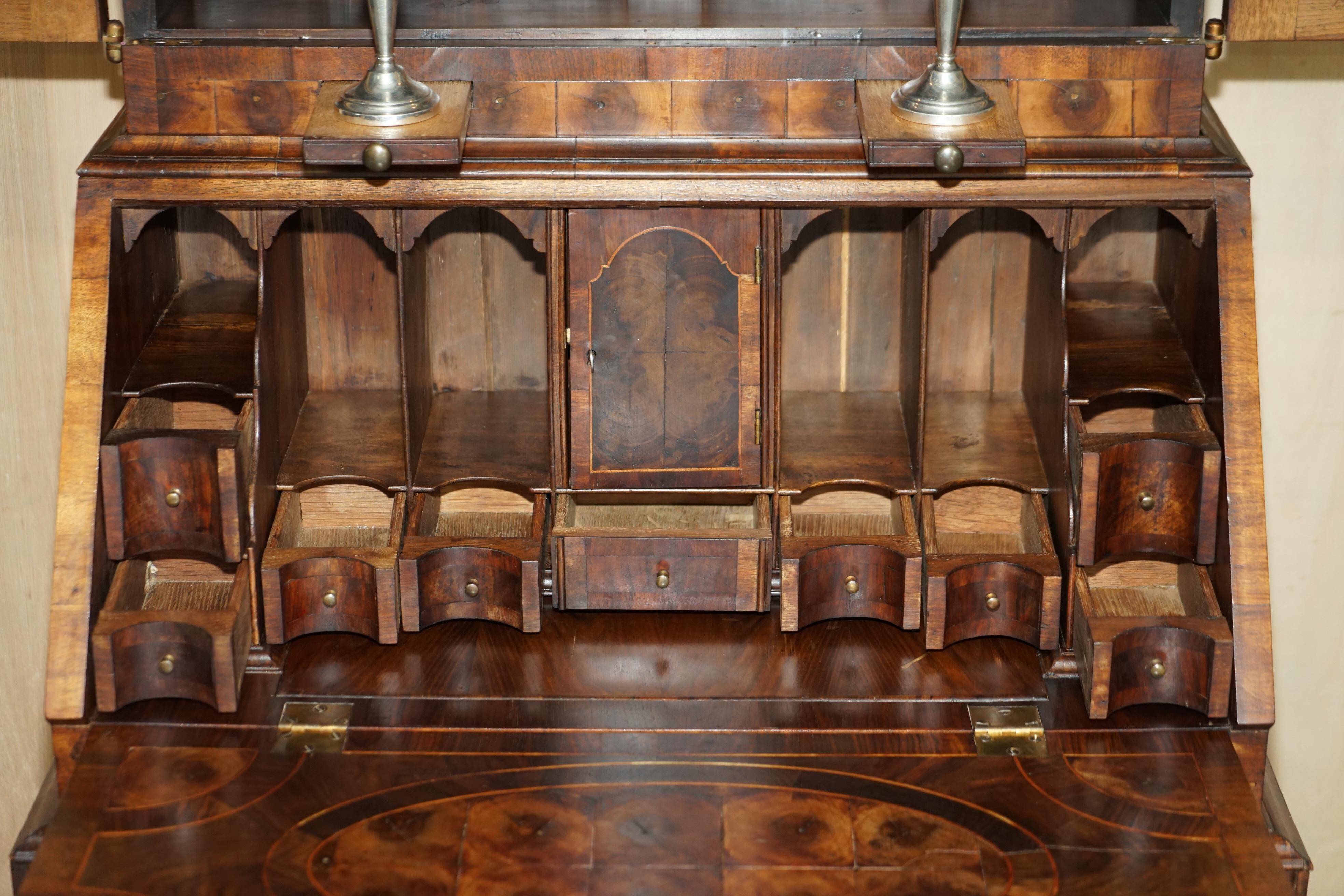 Antique Georgian Display Cabinet in Oyster Veneer circa 1780