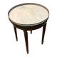 Table bouillotte plateau en marbre blanc