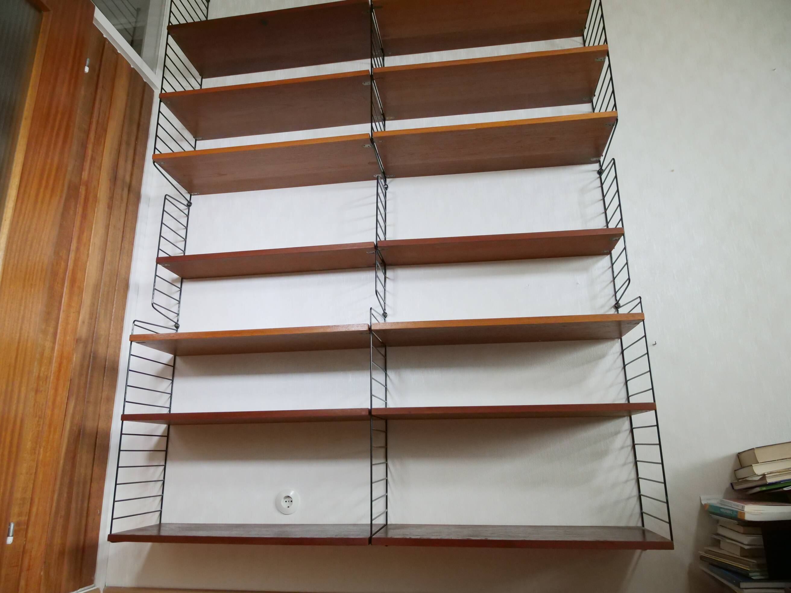 Étagère à cordes Modul Nisse en teck au design vintage des années 60