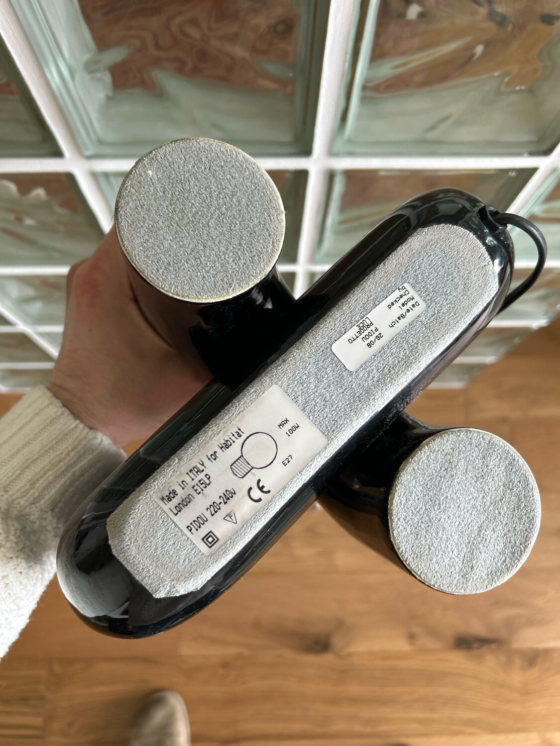 Iconic Pidou Habitat Lamp (Design Progetto Luce) - Black Ceramic