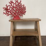 Weathered wooden step stool