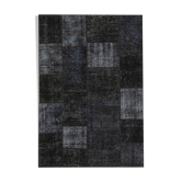 Tapis anatolien contemporain tissé à la main 165 cm x 243 cm tapis patchwork noir