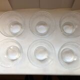 Set of 6 old cups engraved 50s