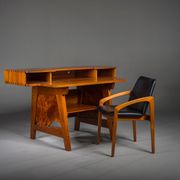 Mid-century modern teak desk, 1980s