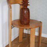Pineapple wooden lamp with fabric shade 650mm