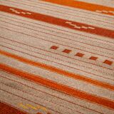 Scandinavian Art Deco/Functionalism Flat Weave Rug. 242 (274 incl. fringes) x 154 cm