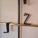 Wall mounted brass and metal coat and hat rack, 1960s