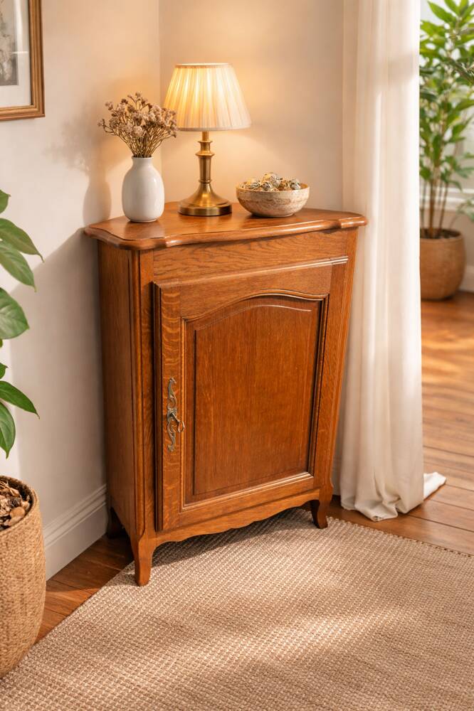 Vintage oak corner unit