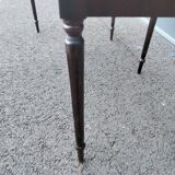Pair of bedside tables side tables old leather top style louis xvi