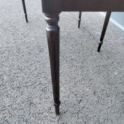 Pair of bedside tables side tables old leather top style louis xvi