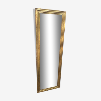 Miroir entre-deux ancien feuille d’or 31x97cm