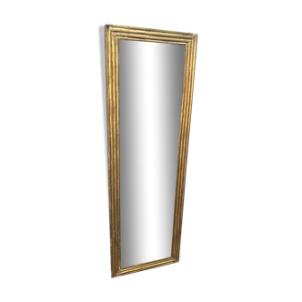 Miroir entre-deux ancien feuille d’or 31x97cm