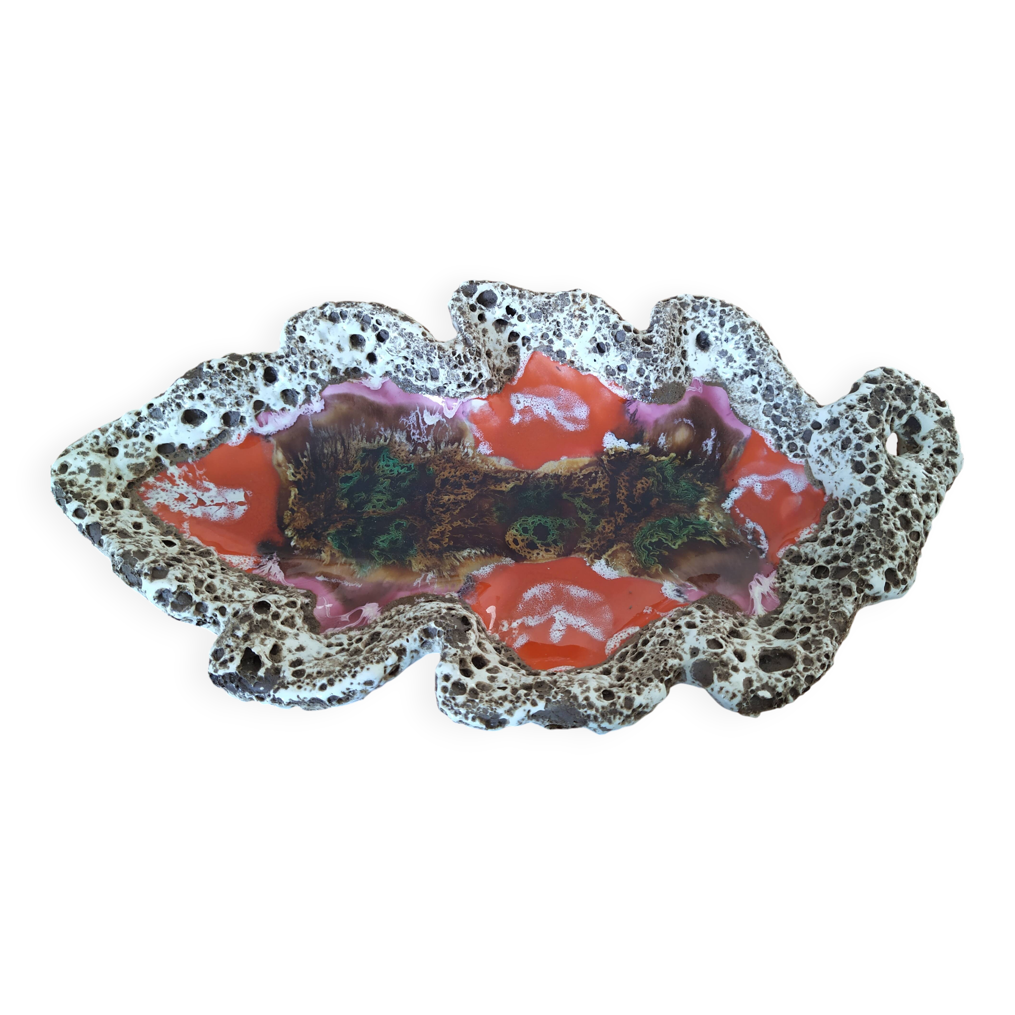 Vallauris enameled dish