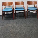 A set of 6 Vintage Danish design dining chairs by Vestervig Eriksen