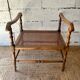 Petit banc d’appoint canné de style Anglais