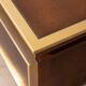 Paire de tables de chevet vintage années 50 en laiton et bois design italien