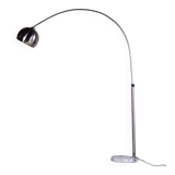 Arc floor lamp in chrome and marble, 1970