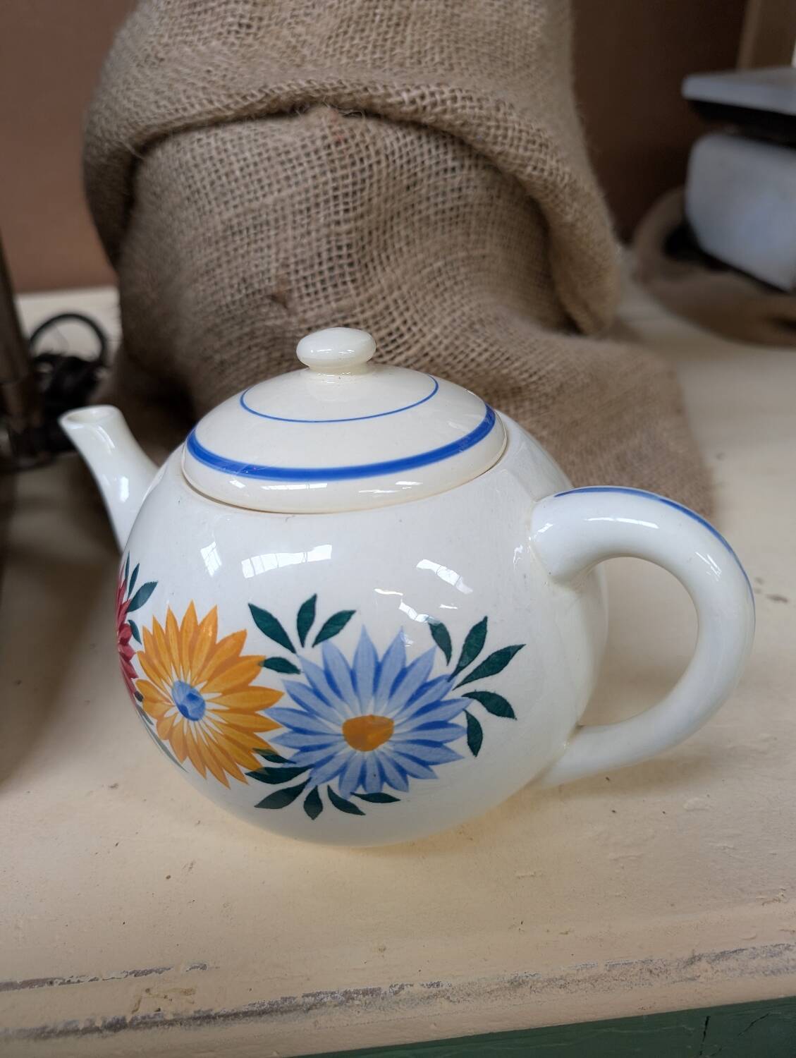 Vintage earthenware teapot