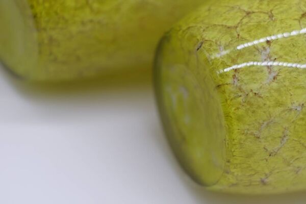 Set 2 Rare Vase Ovoïde signé F-T Legras Pare de verre Art deco 1930