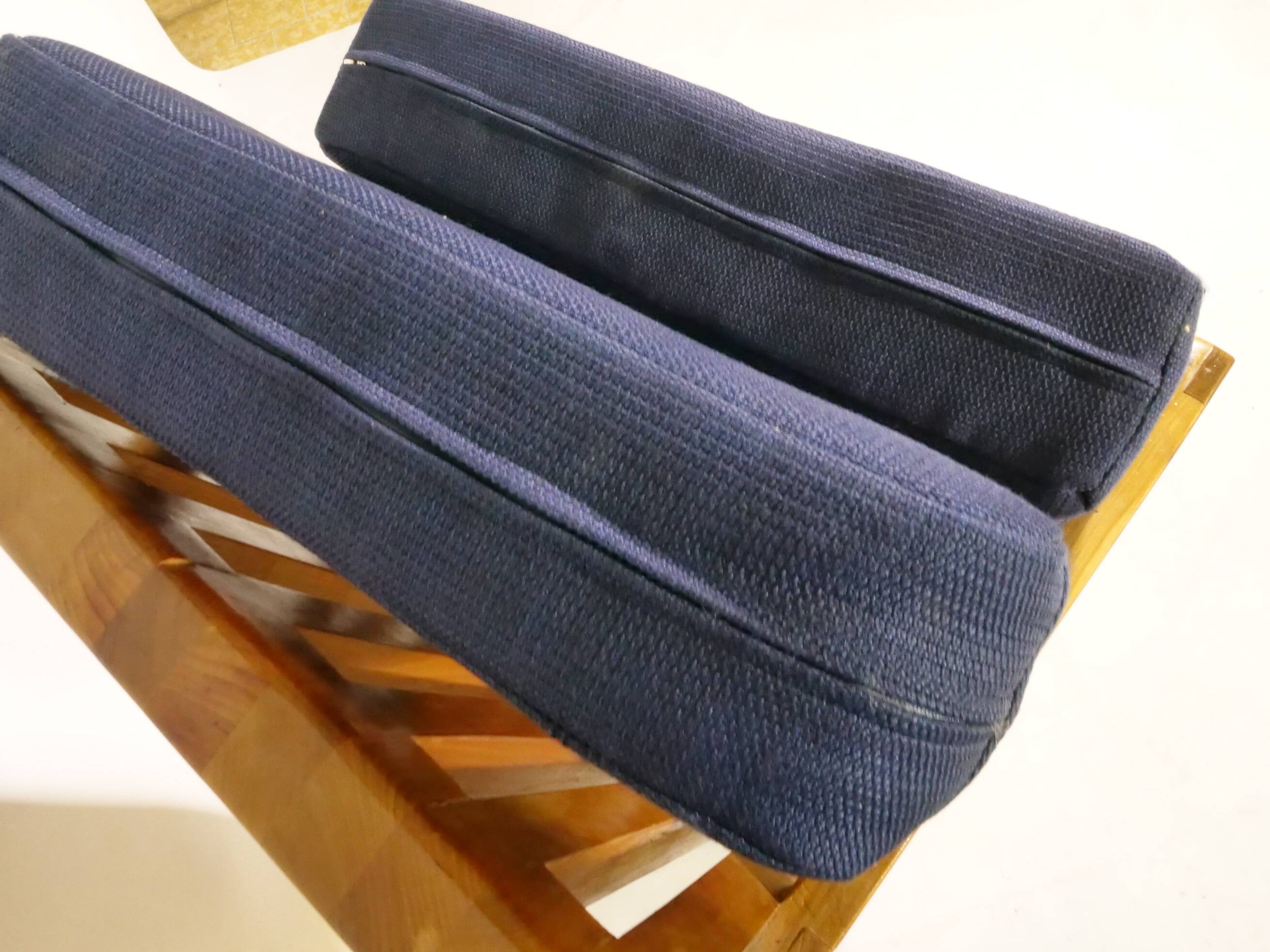 Mid-Century Design Z-Shaped Armchair in Cherry Wood, 1970s