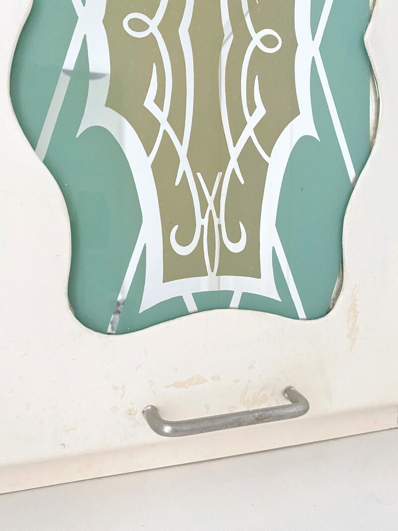 Art Deco mirror toilet cabinet