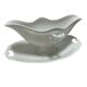 White porcelain sauce boat on tray