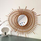 Vintage ortf rattan mirror