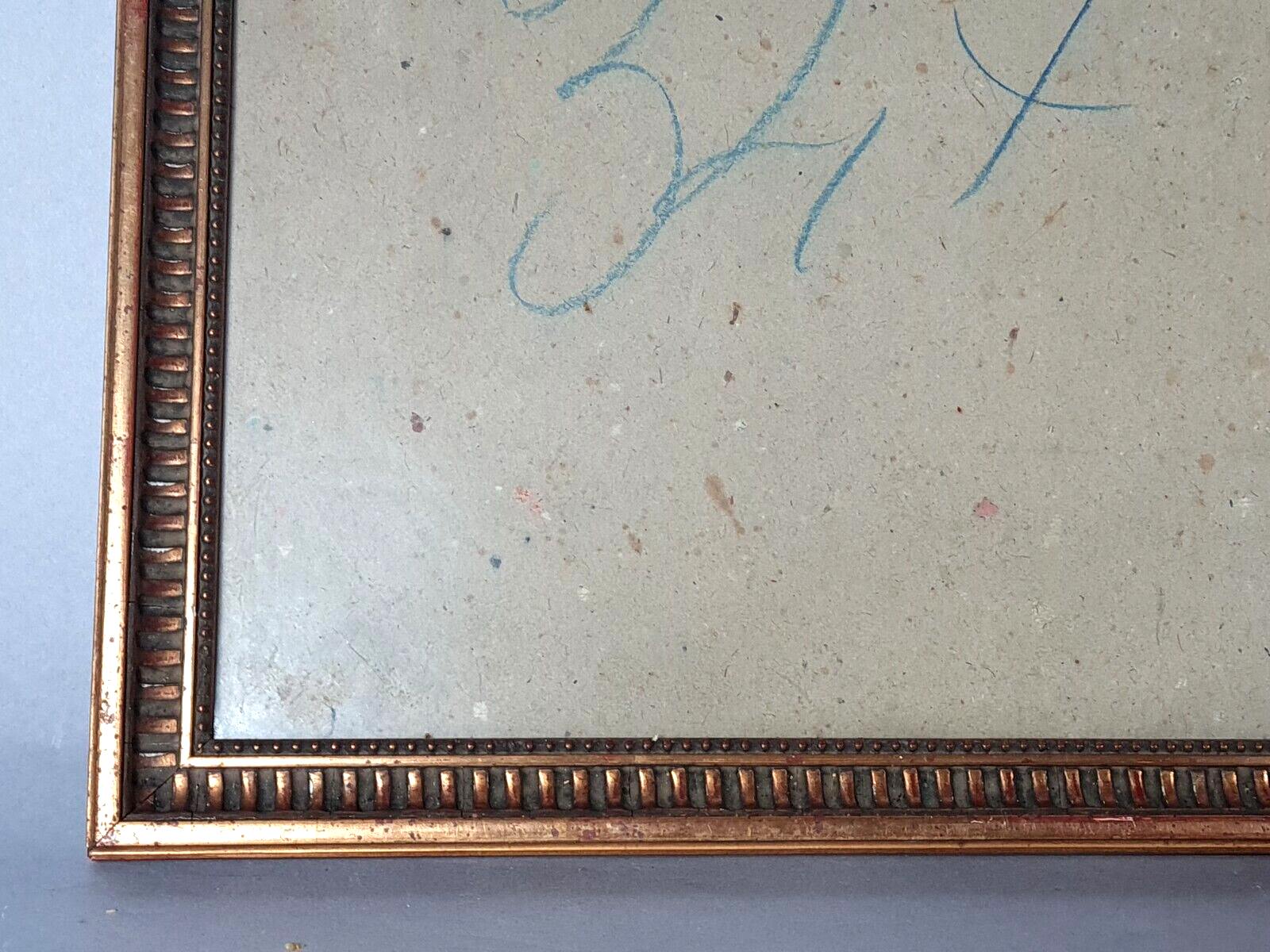Old frame with channels foliage 39x28 cm wood original gilding stucco +glass SB172