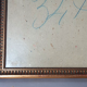 Old frame with channels foliage 39x28 cm wood original gilding stucco +glass SB172