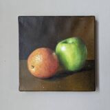 Oil painting on canvas still life apples countryside decoration
