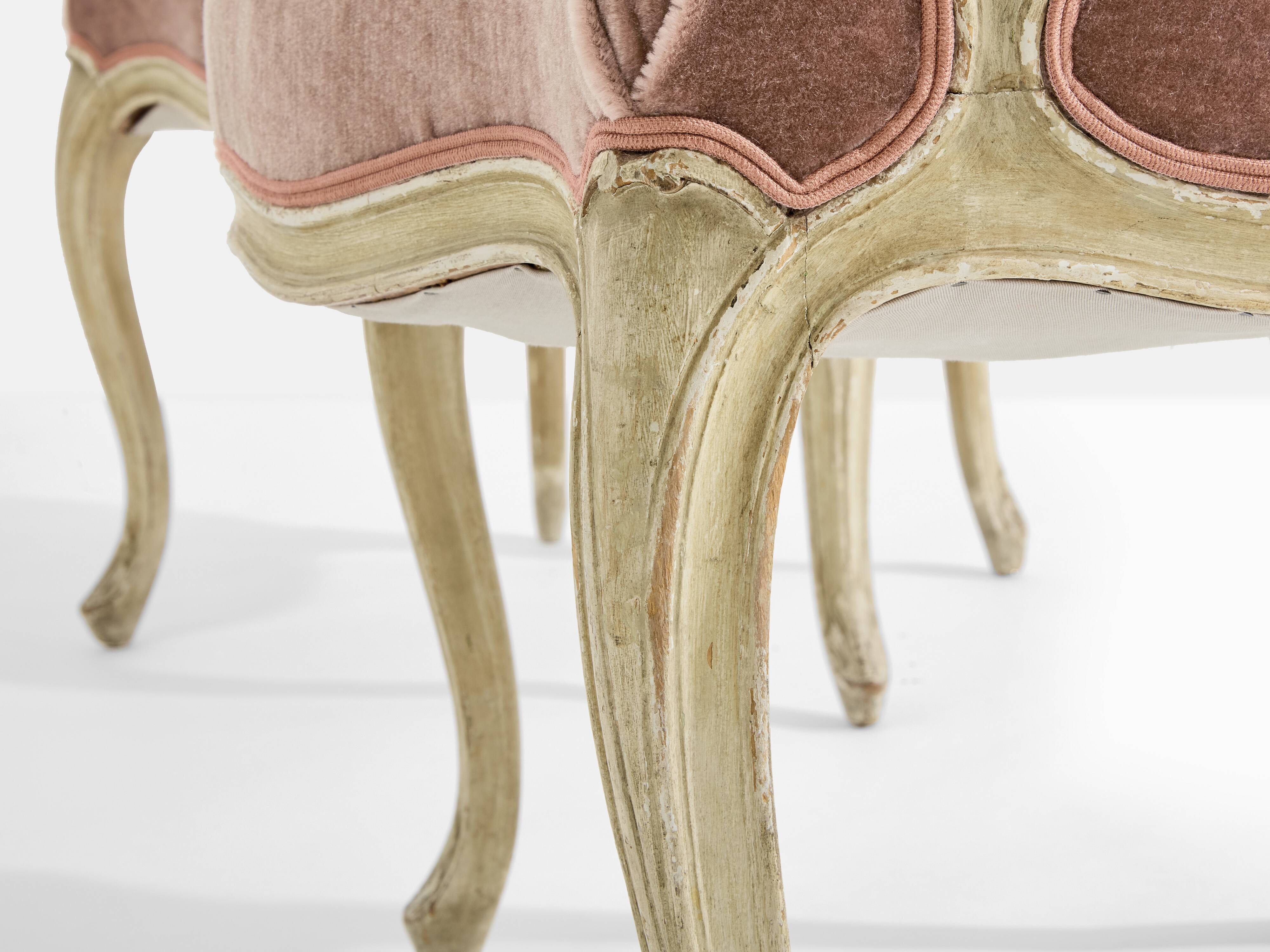 Pair of neo-classical Louis XV armchairs Maison Jansen 1940