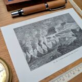 Imprimée en 1868, Le Mauna Loa, Hawaï.