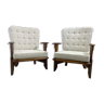 Pair of armchairs by Guillerme & Chambron