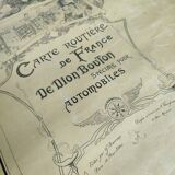 map of France 1900 of Dion Bouton Art Nouveau