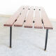 Rosewood and metal bench, Italy 1970s