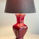 Chic ceramic and velvet vintage lamp