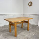 Table vintage 1975 en bois de pin