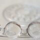 Beaded glass dish