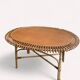 Table basse soleil en rotin
