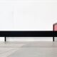 Double bed postmodern German vintage profile system by Elmar Flötotto for Flötotto.