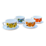 Set of 4 cups arcopal "lotus"