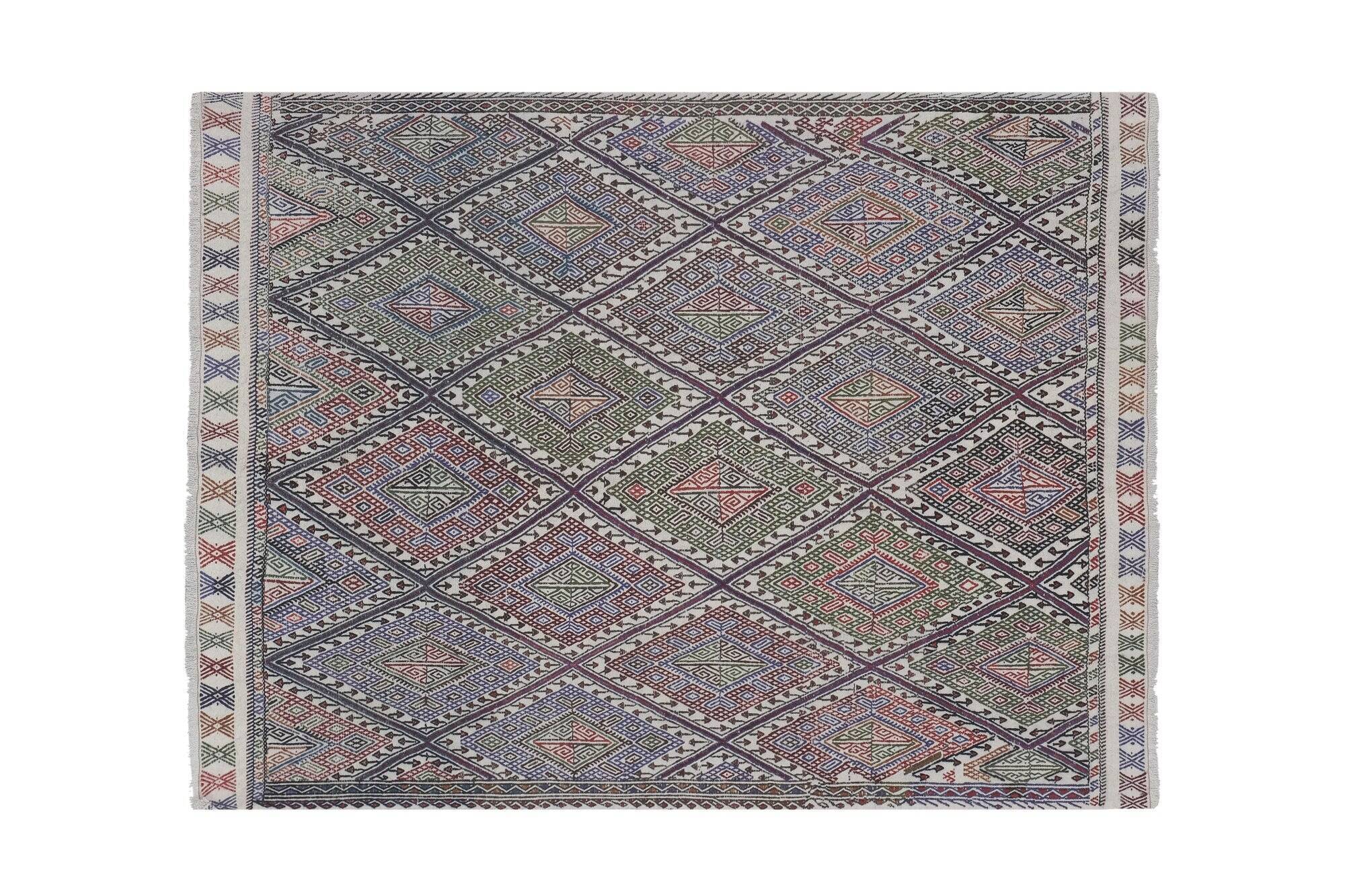 Vintage hand-embroidered textile 151x195 cm