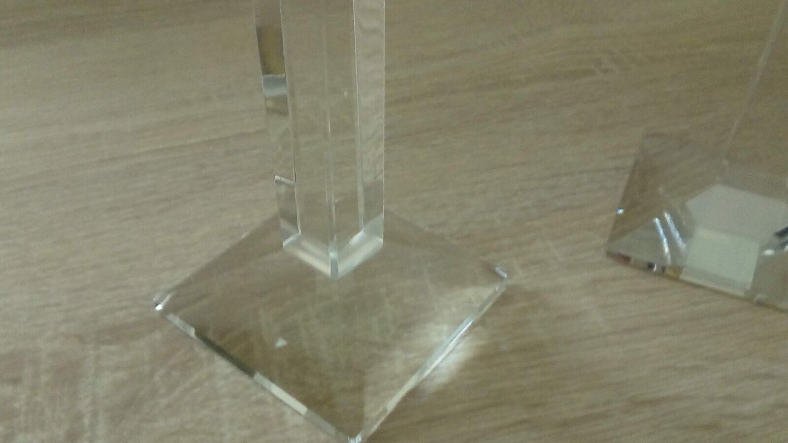 Pair of diamond crystal candle holders