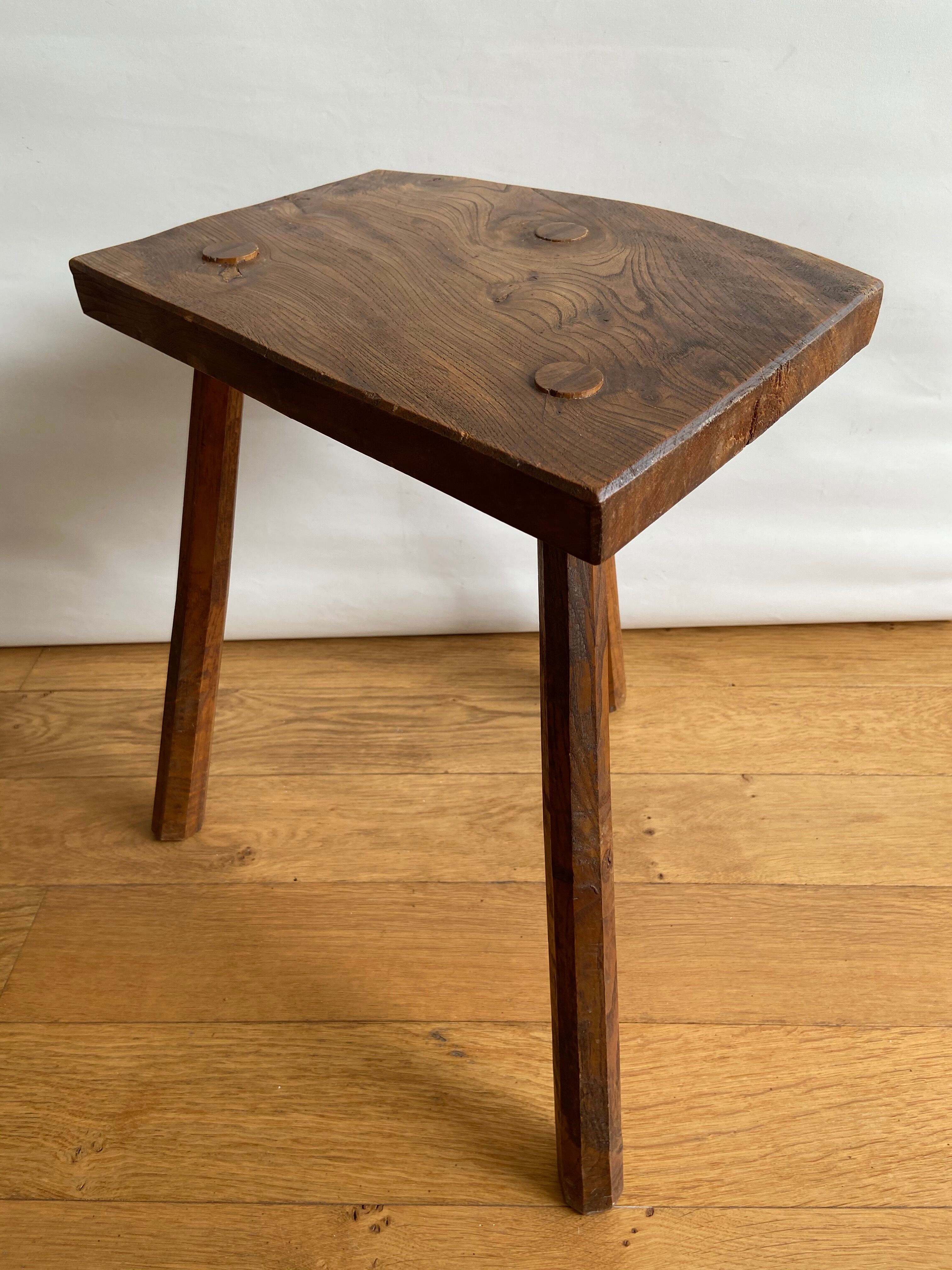 Wooden tripod stool