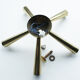 Italian Brass Star Burst Flush Mount in the manner of Arredoluce