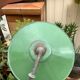 Wall lamp old gooseneck lampshade sheet enamelled green and white