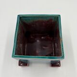 Square art deco pot cover of Thulin pottery